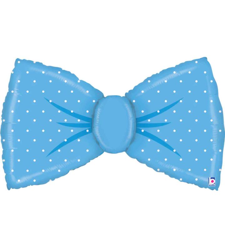 42" Betallic Blue Bowtie Foil Balloon
