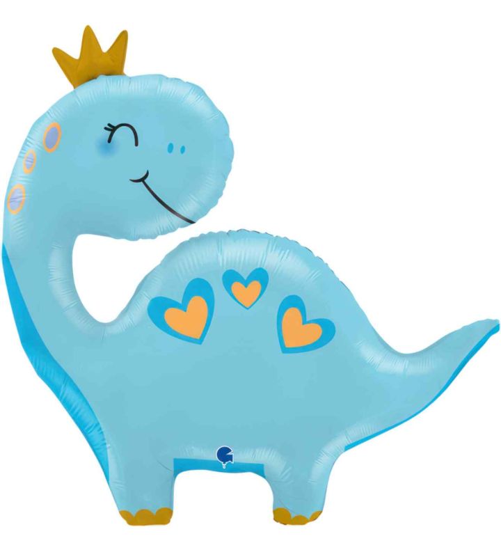 28" Grabo Blue Dino Foil Balloon