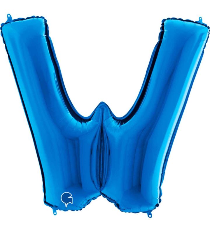 40" Grabo Blue Letter W