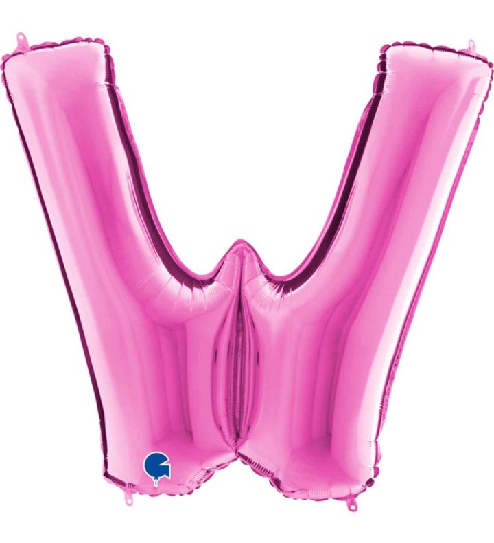 40" Grabo Fuxia Letter W