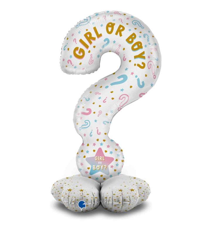 Grabo The Standups - Question Mark Gender Reveal Foil Balloon