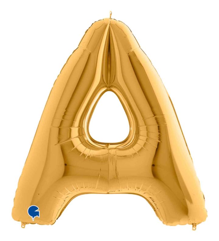 40" Grabo Gold Letter A Foil Balloon