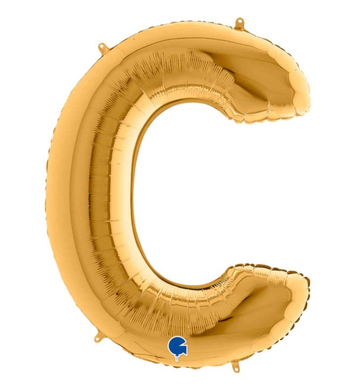 40" Grabo Gold Letter C Foil Balloon