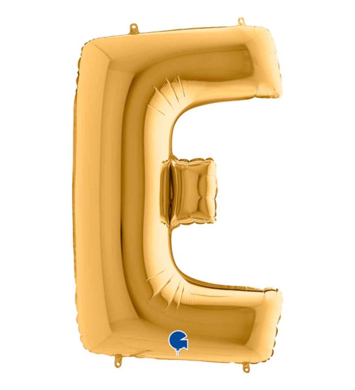 40" Grabo Gold Letter E Foil Balloon