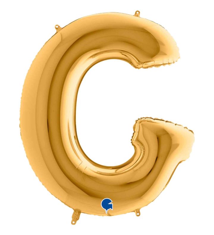 40" Grabo Gold Letter G Foil Balloon