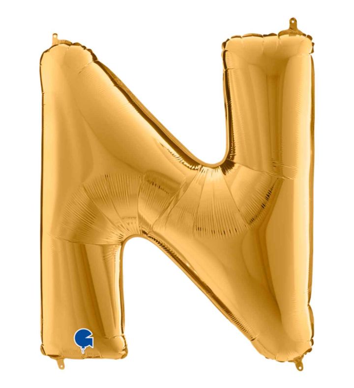 40" Grabo Gold Letter N Foil Balloon