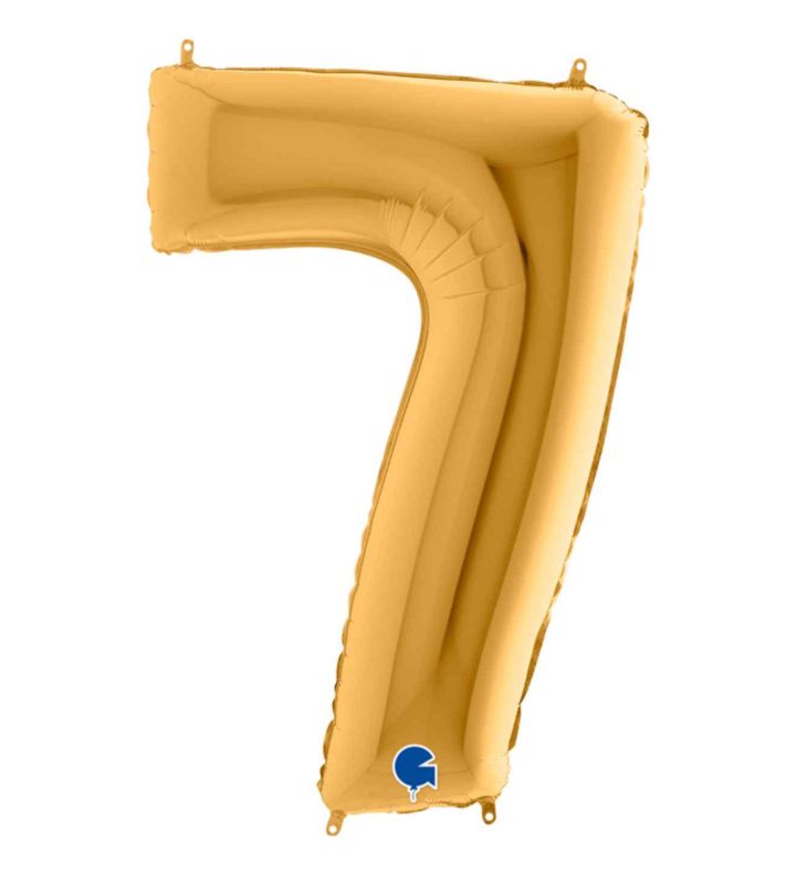 40" Grabo Gold Number 7 Foil Balloon
