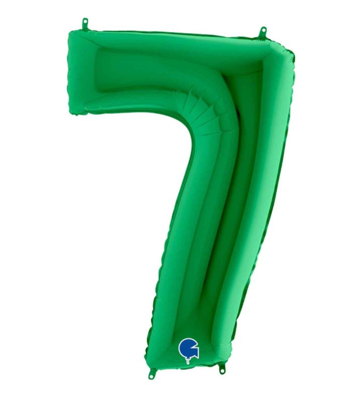 40" Grabo Green Number 7 Foil Balloon
