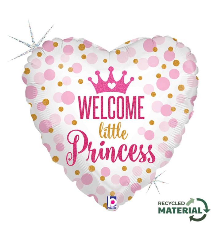 18" Betallic Glitter Little Princess Foil Balloon