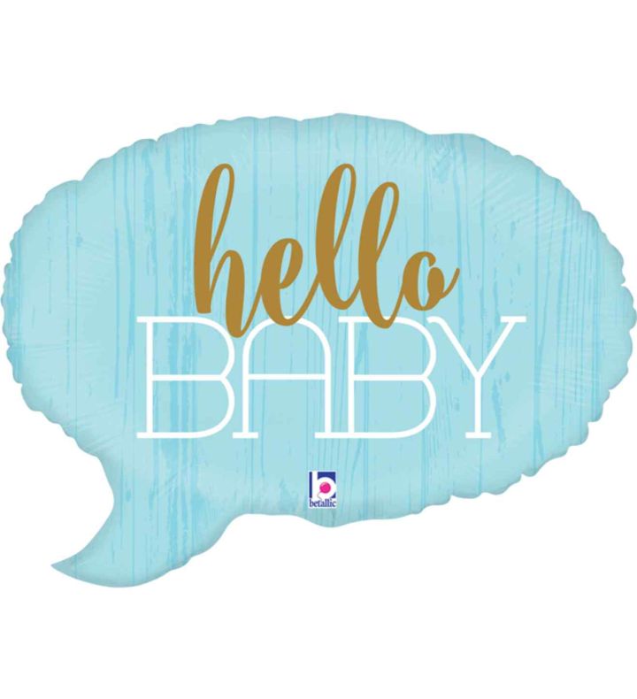 24" Betallic Hello Baby - Blue Shape