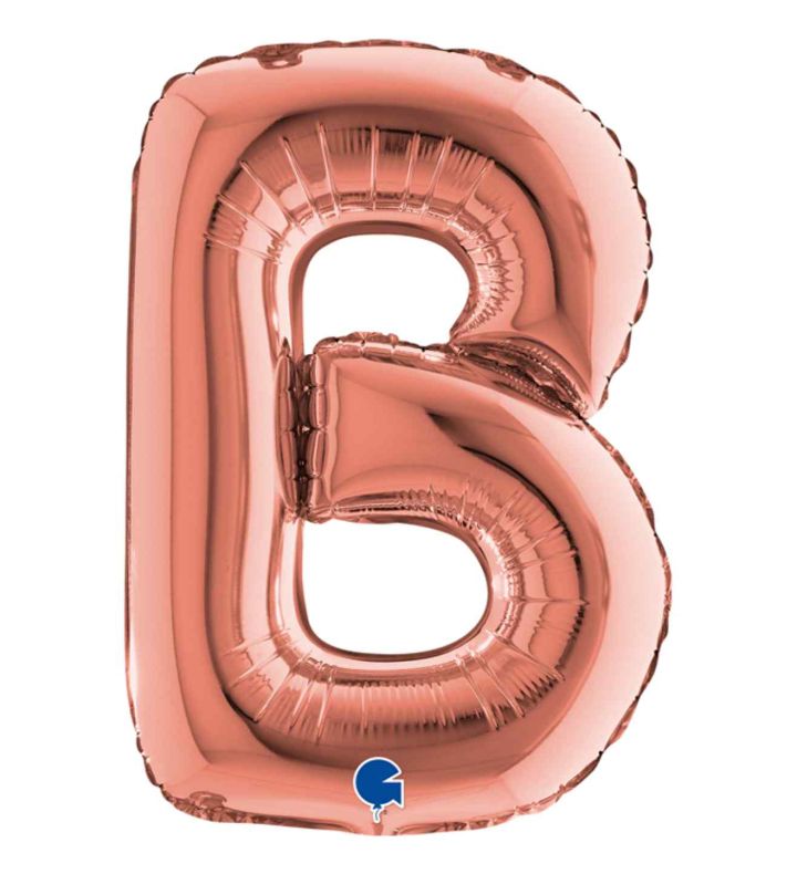 14" Rose Gold Letter B Grabo Foil Balloon