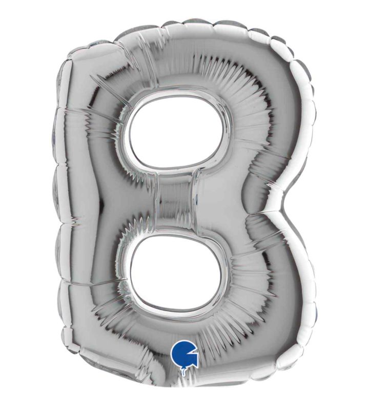 7" Grabo Silver Letter B Foil Balloon