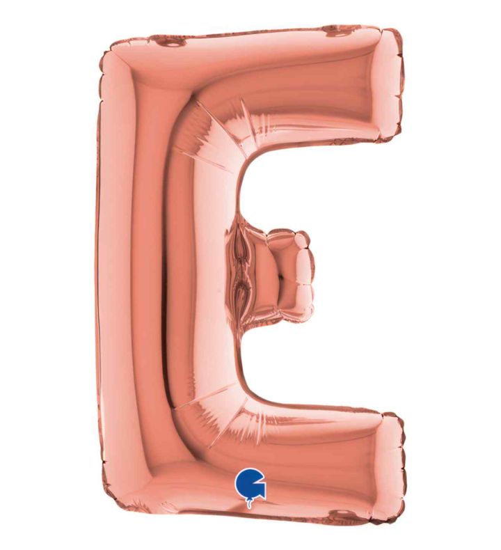 14" Rose Gold Letter E Grabo Foil Balloon