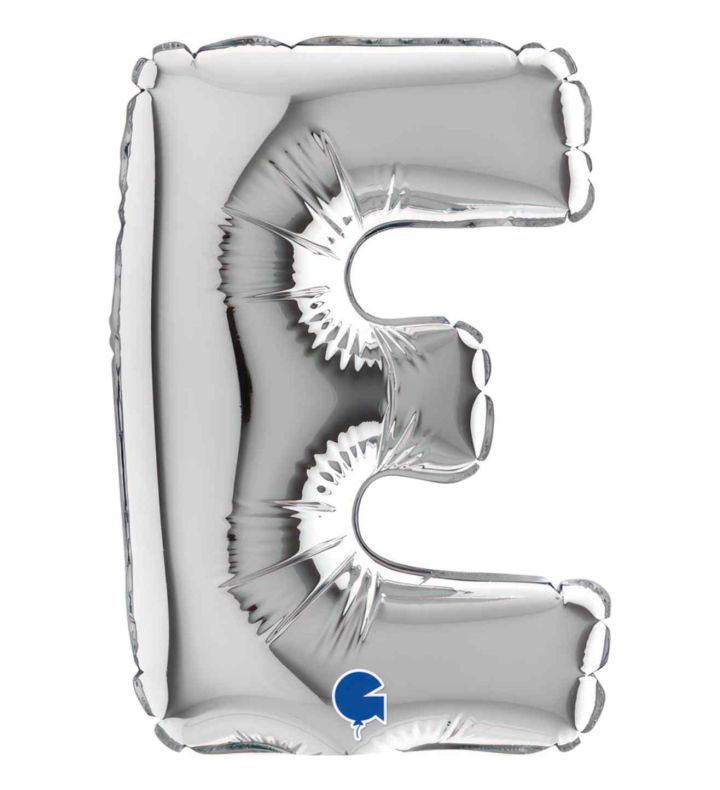7" Grabo Silver Letter E Foil Balloon