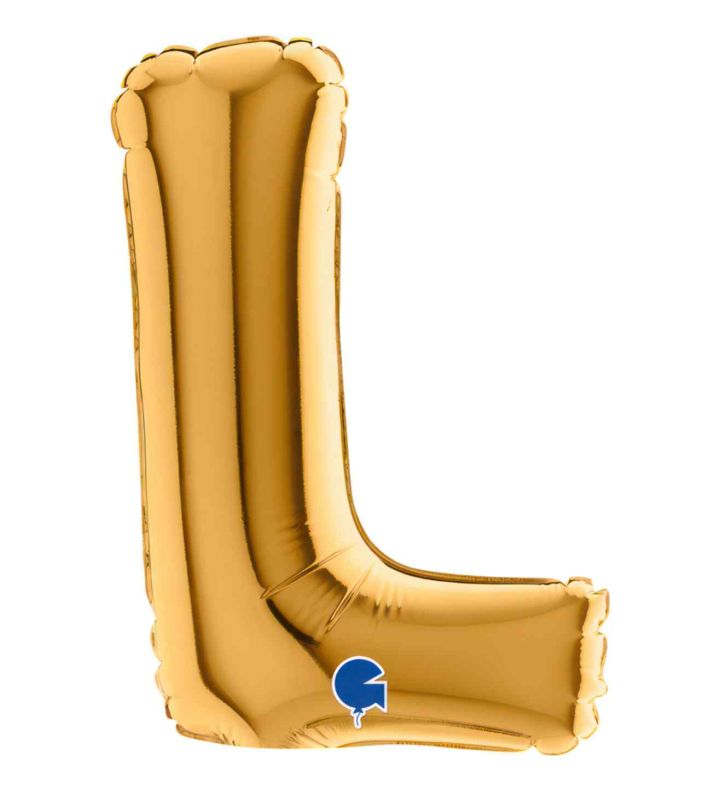7" Grabo Gold Letter L Foil Balloon