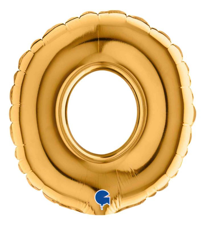 7" Grabo Gold Letter O Foil Balloon
