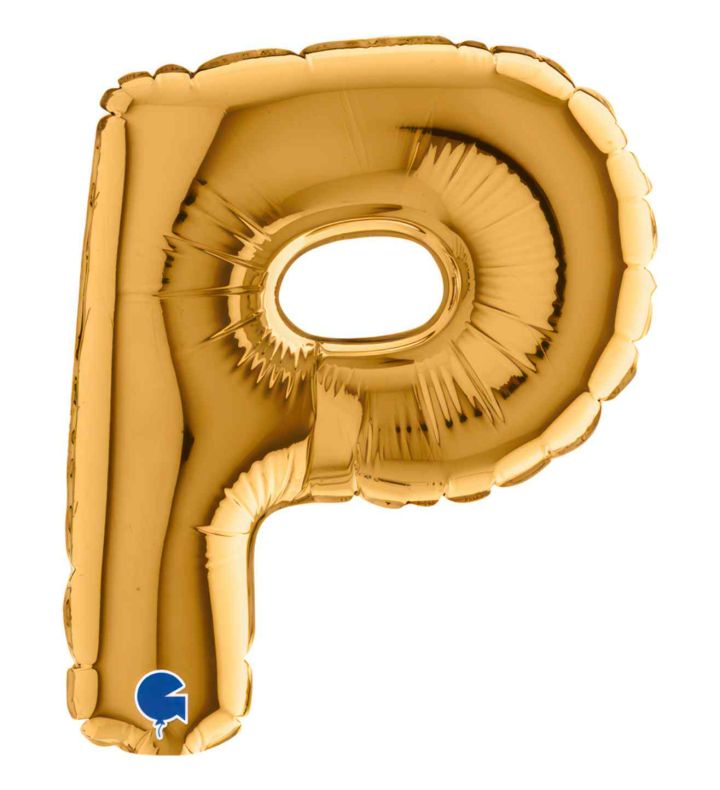 7" Grabo Gold Letter P Foil Balloon