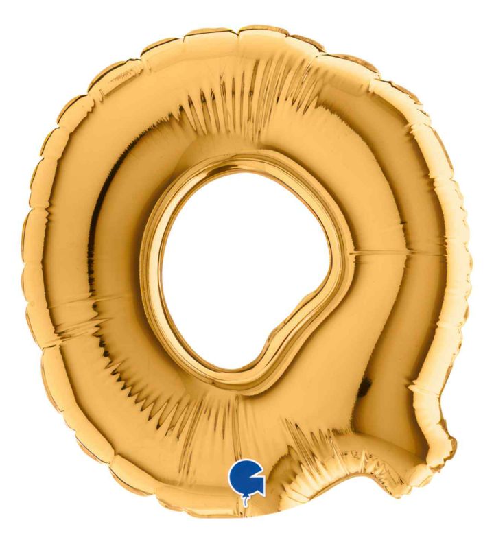 7" Grabo Gold Letter Q Foil Balloon