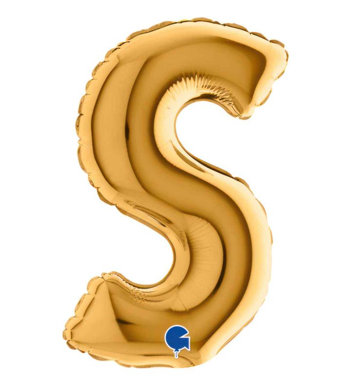 7" Grabo Gold Letter S Foil Balloon