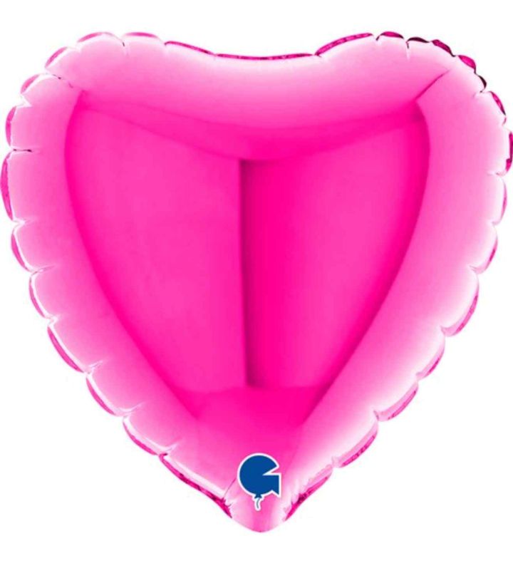 4" Grabo Heart Magenta Foil