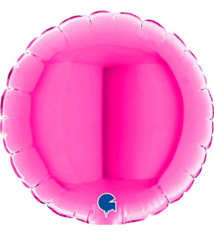 4" Grabo Round Magenta Foil