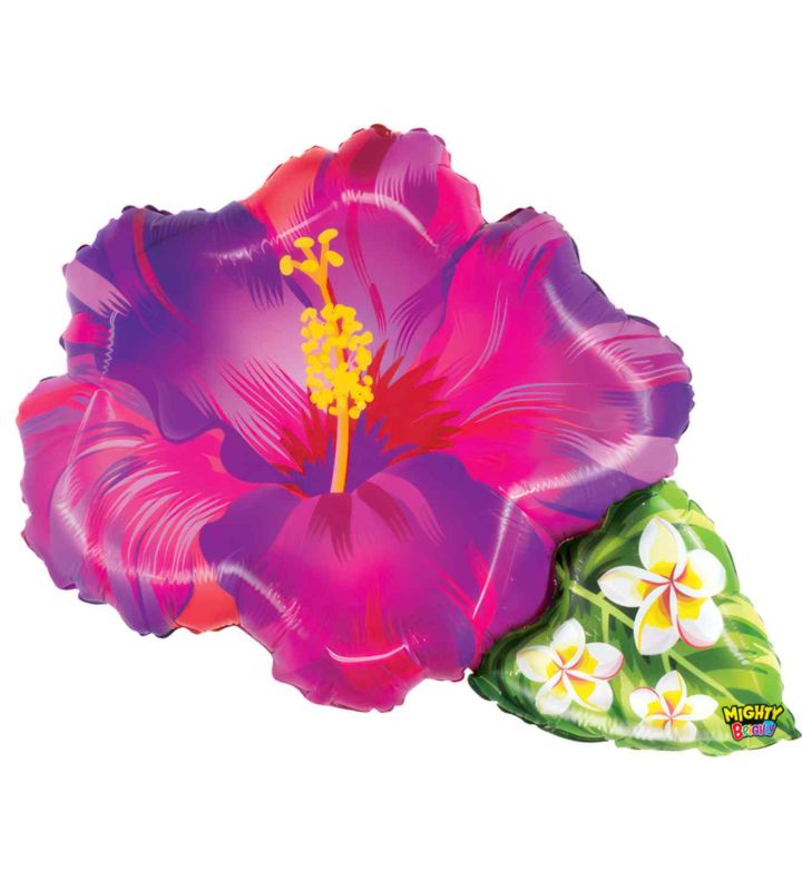 31" Betallic Mighty Tropical Flower Purple Foil Balloon