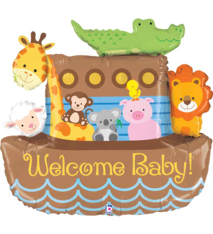 37" Betallic Noah's Ark Welcome Baby Foil Balloon