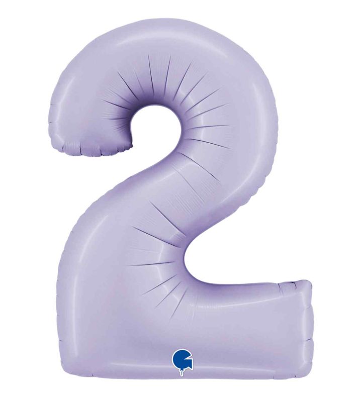 40" Grabo Satin Lilac Number 2 Foil Balloon