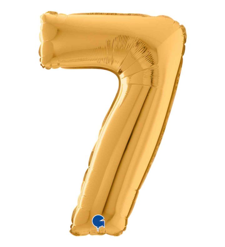 7" Grabo Gold Number 7 Foil Balloon