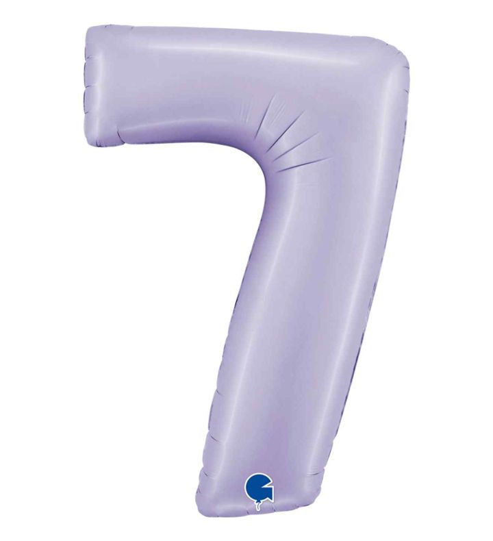 40" Grabo Satin Lilac Number 7 Foil Balloon