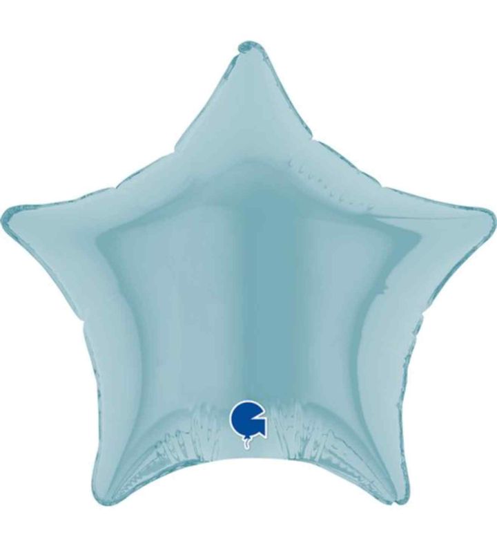 4" Grabo Star Pastel Blue Foil