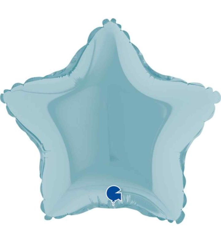 9" Grabo Star Pastel Blue Foil
