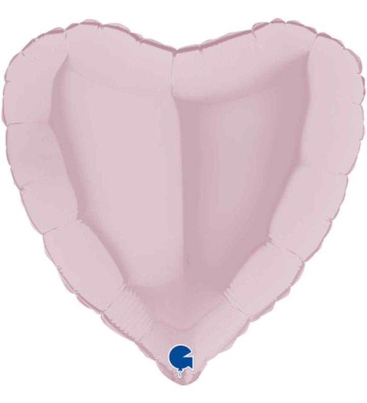 18" Grabo Heart Pastel Pink Foil Balloon Packaged