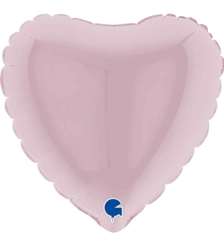 4" Grabo Heart Pastel Pink Foil
