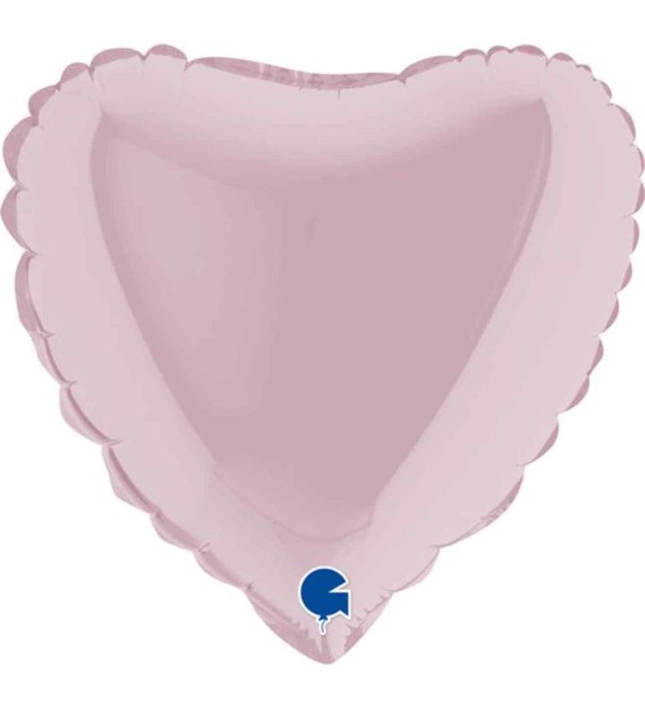 9" Grabo Heart Pastel Pink Foil