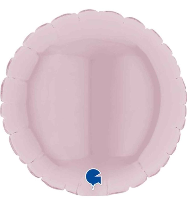 4" Grabo Round Pastel Pink Foil