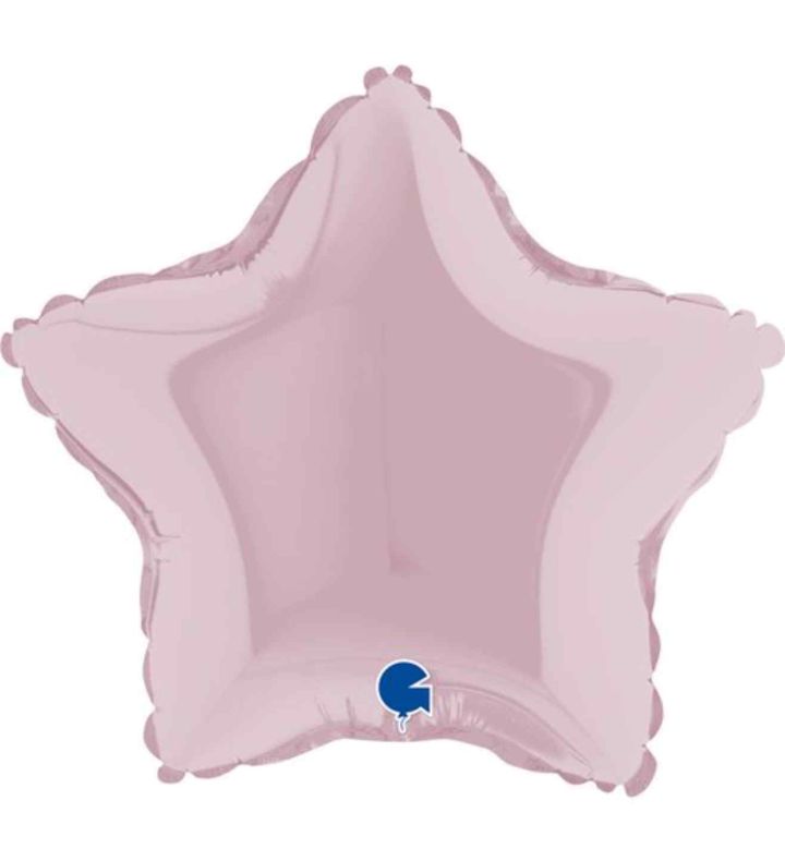 9" Grabo Star Pastel Pink Foil