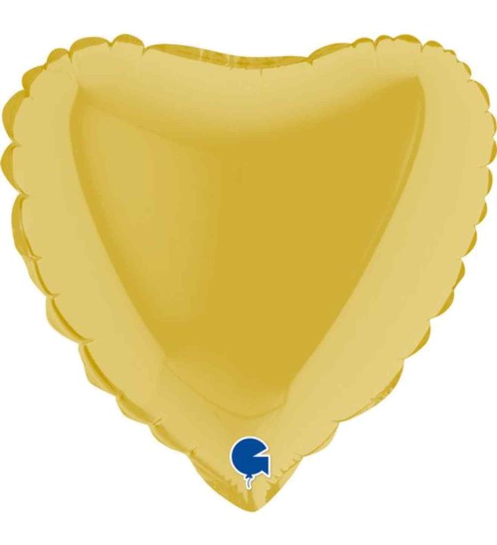 9" Grabo Heart Pastel Yellow Foil