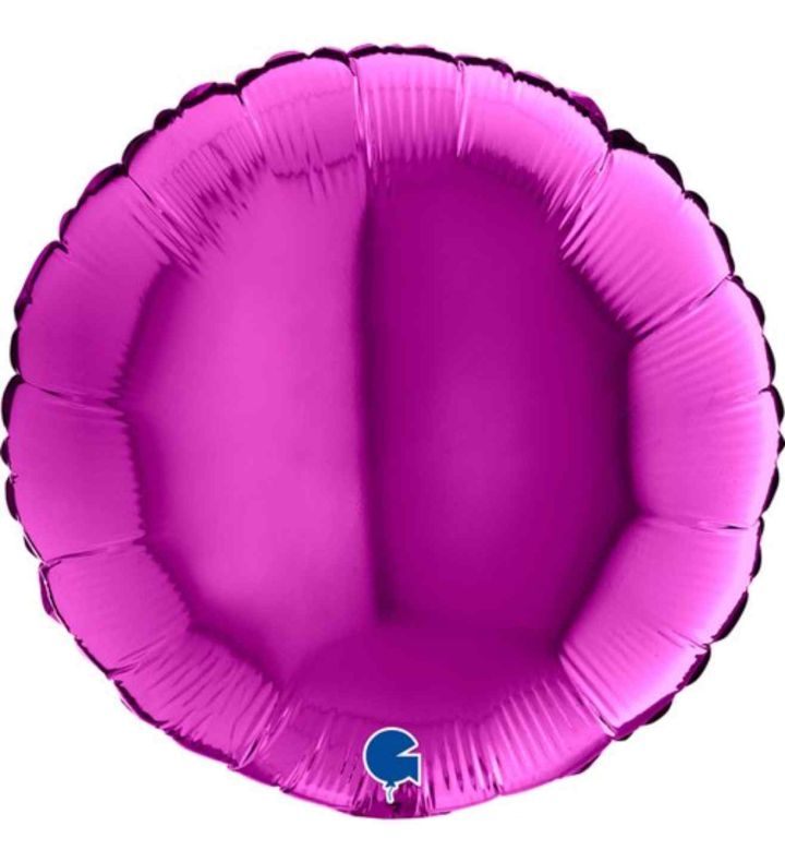 18" Grabo Round Purple Foil Balloon