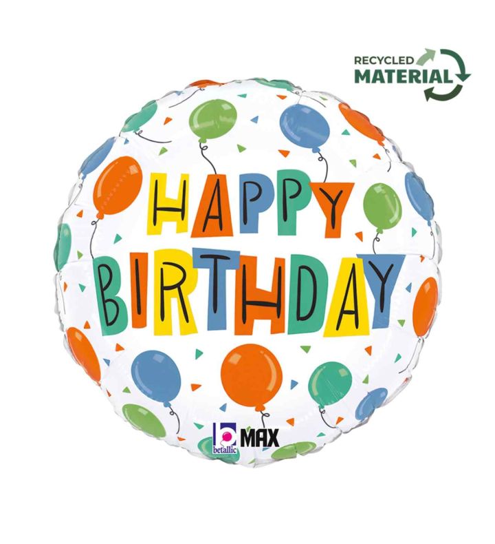 18" Betallic Birthday Party Balloons Foil Balloon