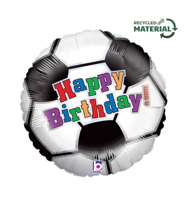 18" Betallic Football Birthday Foil Balloon