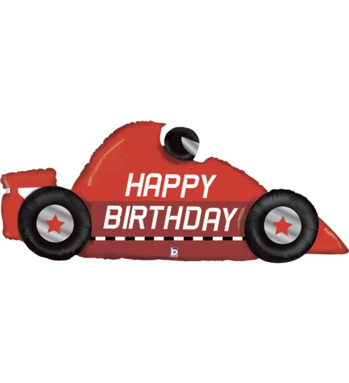 56" Betallic Race Car Birthday Shape