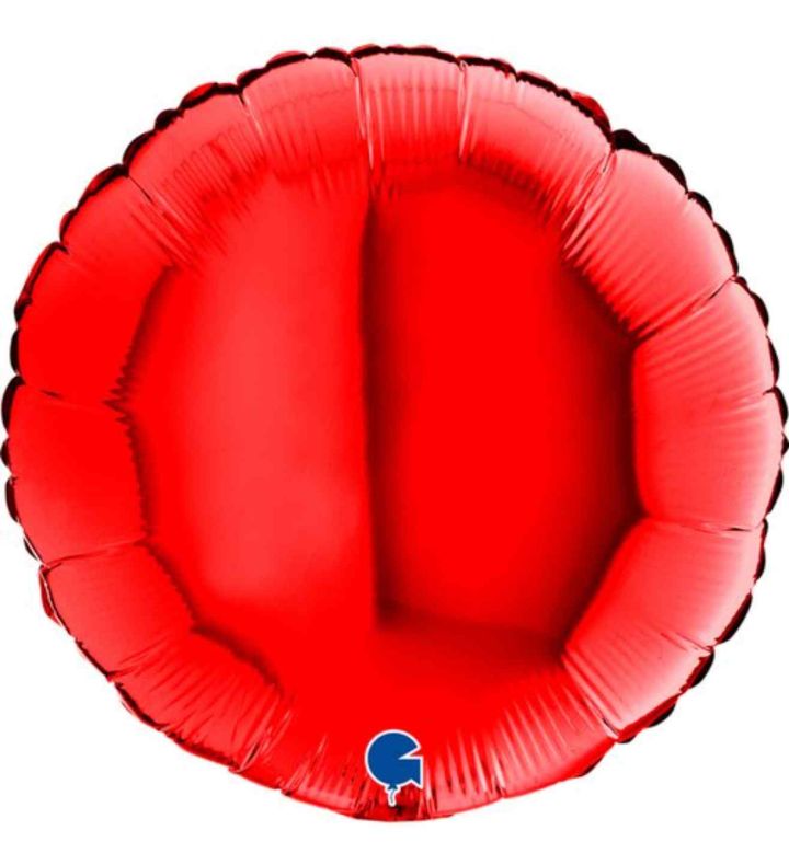 18" Grabo Round Red Foil Balloon
