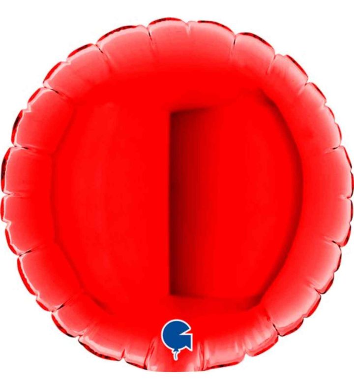4" Grabo Round Red Foil