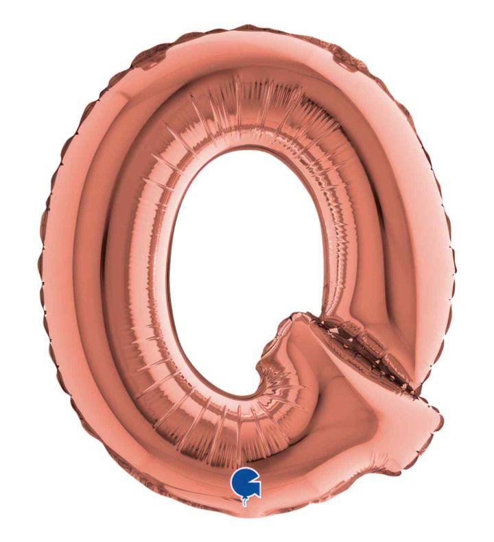 14" Rose Gold Letter Q Grabo Foil Balloon