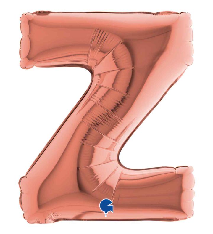 14" Rose Gold Letter Z Grabo Foil Balloon