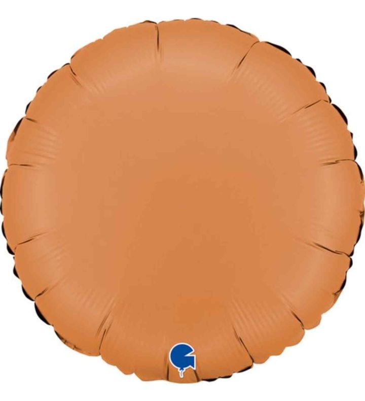 18" Grabo Round Satin Caramel Unpackaged Foil Balloon