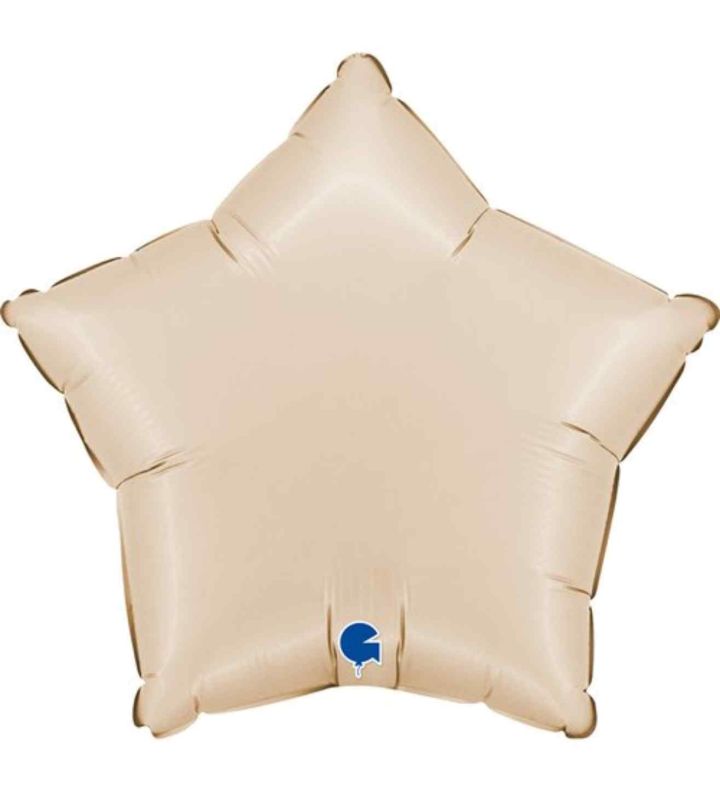 18" Grabo Star Satin Cream Foil