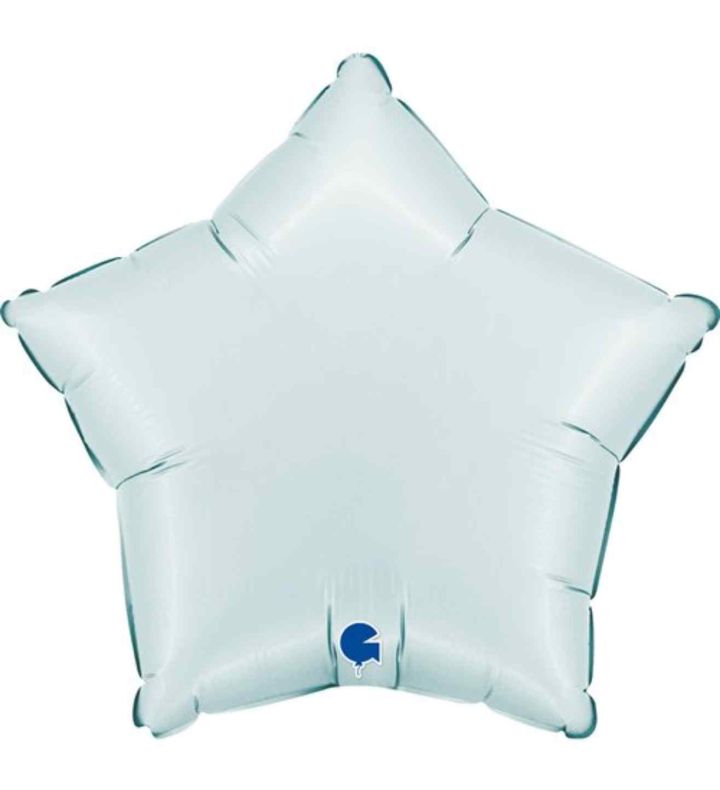 18" Grabo Star Satin Pastel Blue Foil