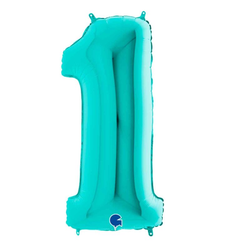 40" Grabo Tiffany Number 1 Foil Balloon